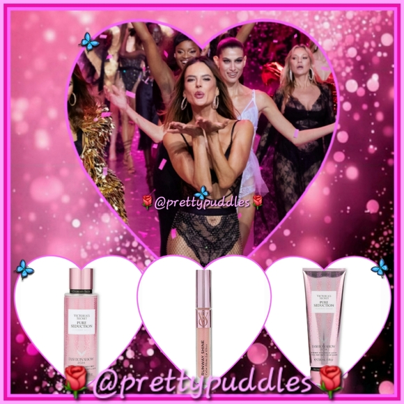 💎 3pc 🪽 VS 2024 Fashion Show Runway Shine Mist Lotion & Lip Gloss Set 💎